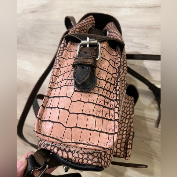 New Freebird by Steven Brett Pink Croco Backpack - Picture 6 of 12